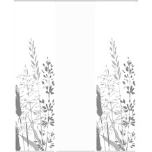 Home Wohnideen 3er Set Schiebewand Deko Digitaldruck Solves Grau 245x60 cm