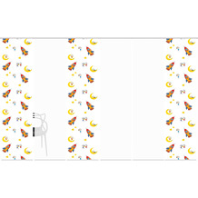 Home Wohnideen 6er Set Schiebewand Deko Digitaldruck Lunaro Multicolor 245x60 cm