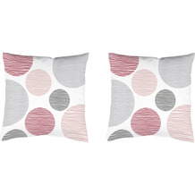 Home Wohnideen BORDEN 2er SET Kissenhlle inkl. Fllung aus Samt digitalbedruckt rose 40x40 cm