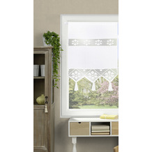 Home Wohnideen Fensterbehang/türbehang Siebleinen Häkeleinsatz Quasten Toni weiß 100x60 cm