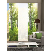 Home Wohnideen GALWAY 3er SET Schiebevorhang aus Dekostoff digitalbedruckt grün 245x60 cm