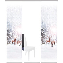 Home Wohnideen HIRALIA 3er SET Schiebevorhang aus Dekostoff digitalbedruckt natur 245x60 cm
