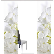 Home Wohnideen PADUA 3er SET Schiebevorhang aus Dekostoff digitalbedruckt weiß 245x60 cm
