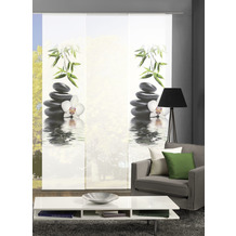 Home Wohnideen RUSKIN 3er SET Schiebevorhang aus Dekostoff digitalbedruckt grün 245x60 cm