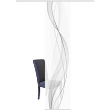Home Wohnideen Schiebevorhang Digitaldruck Bambus-optik "heights" Grau 260 x 60 cm