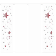 Home Wohnideen STARS 4ER-SET SCHIEBEWAND DEKO DIGITALDRUCK rot 245x60 cm