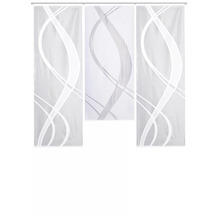 Home Wohnideen TIBASA 3er SET Schiebevorhang aus Jacquard weiß 145x57 cm