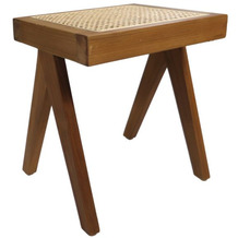 HSM Collection Akzenthocker - 42x32x45 - Natur - Teak/Rotan