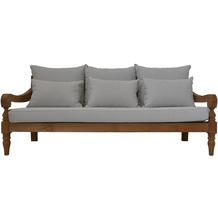 HSM Collection Bahama sofa 3-seater incl. cushion - 190x95x80 - natural/white - teak