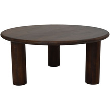 HSM Collection Coffee table pillar - 80x80x35 - brown - Mangowood