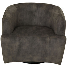 HSM Collection Draai fauteuil - Dolfijn grijs/zwart - Adore 180 - Velours/metaal