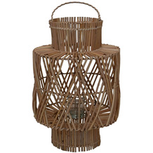 HSM Collection Lantern in & outdoor - 38x38x48 - Rattan - natural