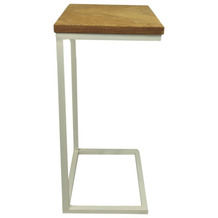 HSM Collection Read sidetable Fishbone - 38x30x65 - Natural/white - Oak/metal