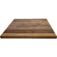 HSM Collection Tischplatte quadratisch aus Teak Massivholz - 80x80 cm - natur