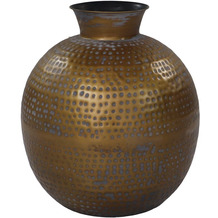 HSM Collection Vase Padua Large - ø40x45 - Messing antik gold/grau - Metall