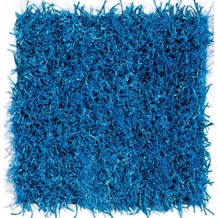 Al-Mano Hochflor-Teppich Infinity blau Fliese à 40 x 40 cm