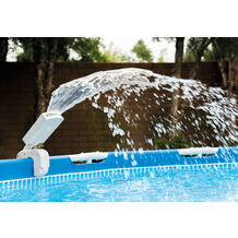 Intex Multi-Color LED Pool Sprayer , für MetalFame + UltraFrame Pools, für Pumpen mit Pumpleistung 3785 - 11355 l/h, inkl. Adaptor für alle INTEX Pools mit Schlauchanschluß 32mm + 38mm