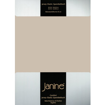 Janine Bettwäsche ELASTIC Comfort-Jersey-Spannbettuch naturell 5002-19 Doppelbett-Bezug 200x200cm
