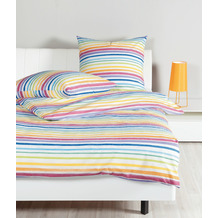 Janine Bettwäsche TANGO Mako-Soft-Seersucker multicolor 20120-09 Standard Bettbezug 135x200 cm, 1x 80x80 cm