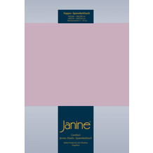 Janine Bettwäsche TOPPER Comfort-Jersey-Spannbettuch altrosé 5001-21 Doppelbett-Bezug 200x200cm