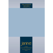Janine Bettwäsche TOPPER Comfort-Jersey-Spannbettuch perlblau 5001-32 Doppelbett-Bezug 200x200cm