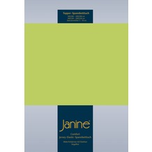 Janine Comfort-Jersey-Spannbettuch Elastic apfelgrün Topper Spannbettlaken 200x200