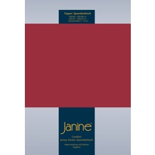 Janine Comfort-Jersey-Spannbettuch Elastic granat Topper Spannbettlaken 200x200