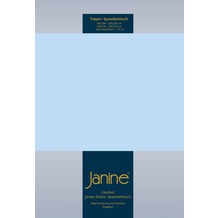 Janine Comfort-Jersey-Spannbettuch Elastic hellblau Topper Spannbettlaken 200x200