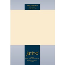 Janine Topper Spannbetttuch TOPPER Elastic-Jersey leinen 5001-27 200x200
