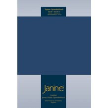 Janine Comfort-Jersey-Spannbettuch Elastic marine Topper Spannbettlaken 200x200