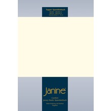 Janine Comfort-Jersey-Spannbettuch Elastic natur Topper Spannbettlaken 200x200
