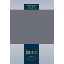Janine Comfort-Jersey-Spannbettuch Elastic opalgrau Topper Spannbettlaken 200x200