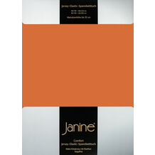 Janine Comfort-Jersey-Spannbettuch Elastic rost-orange Spannbettlaken 200x200