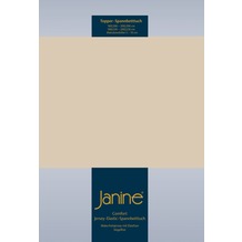 Janine Comfort-Jersey-Spannbettuch Elastic sand Topper Spannbettlaken 200x200