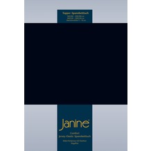Janine Comfort-Jersey-Spannbettuch Elastic schwarz Topper Spannbettlaken 200x200