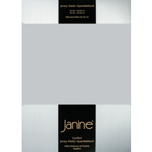 Janine Comfort-Jersey-Spannbettuch Elastic silber Spannbettlaken 200x200