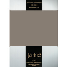 Janine Comfort-Jersey-Spannbettuch Elastic taupe Spannbettlaken 200x200
