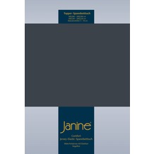 Janine Comfort-Jersey-Spannbettuch Elastic titan Topper Spannbettlaken 200x200