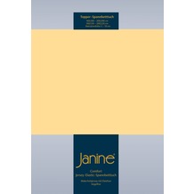 Janine Comfort-Jersey-Spannbettuch Elastic vanille Topper Spannbettlaken 200x200