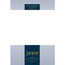 Janine Comfort-Jersey-Spannbettuch Elastic weiß Topper Spannbettlaken 100x200