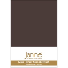 Janine Spannbetttuch MAKO-FEINJERSEY Mako-Feinjersey dunkelbraun 5007-87 200x200