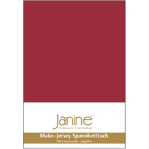 Janine Jersey-Spannbetttuch Jersey granat Kissenbezug 40x40