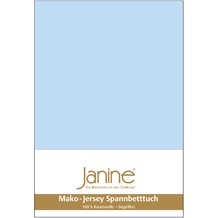 Janine Jersey-Spannbetttuch Jersey hellblau Spannbettlaken 200x200