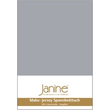 Janine Jersey-Spannbetttuch Jersey platin Spannbettlaken 200x200