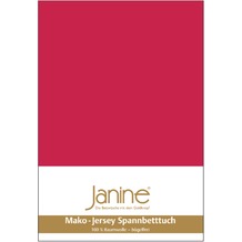 Janine Jersey-Spannbetttuch Jersey rot Spannbettlaken 200x200