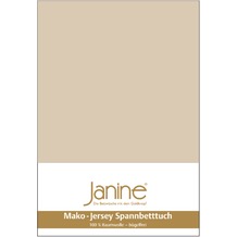 Janine Jersey-Spannbetttuch Jersey sand Spannbettlaken 200x200