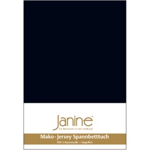 Janine Jersey-Spannbetttuch Jersey schwarz Spannbettlaken 200x200