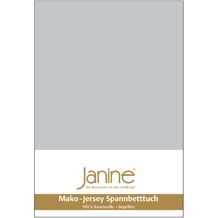 Janine Jersey-Spannbetttuch Jersey silber Spannbettlaken 200x200