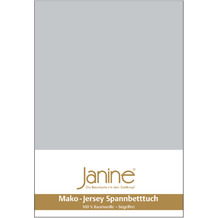 Janine Jersey-Spannbetttuch Jersey silber Kissenbezug 40x40