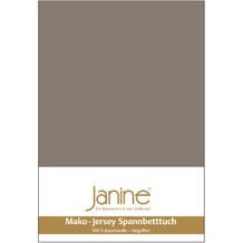 Janine Jersey-Spannbetttuch Jersey taupe Spannbettlaken 200x200